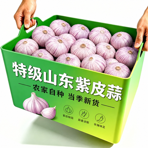 新蒜大蒜头2026年新蒜新鲜山东金乡紫皮大蒜头新蒜新鲜现挖大蒜头