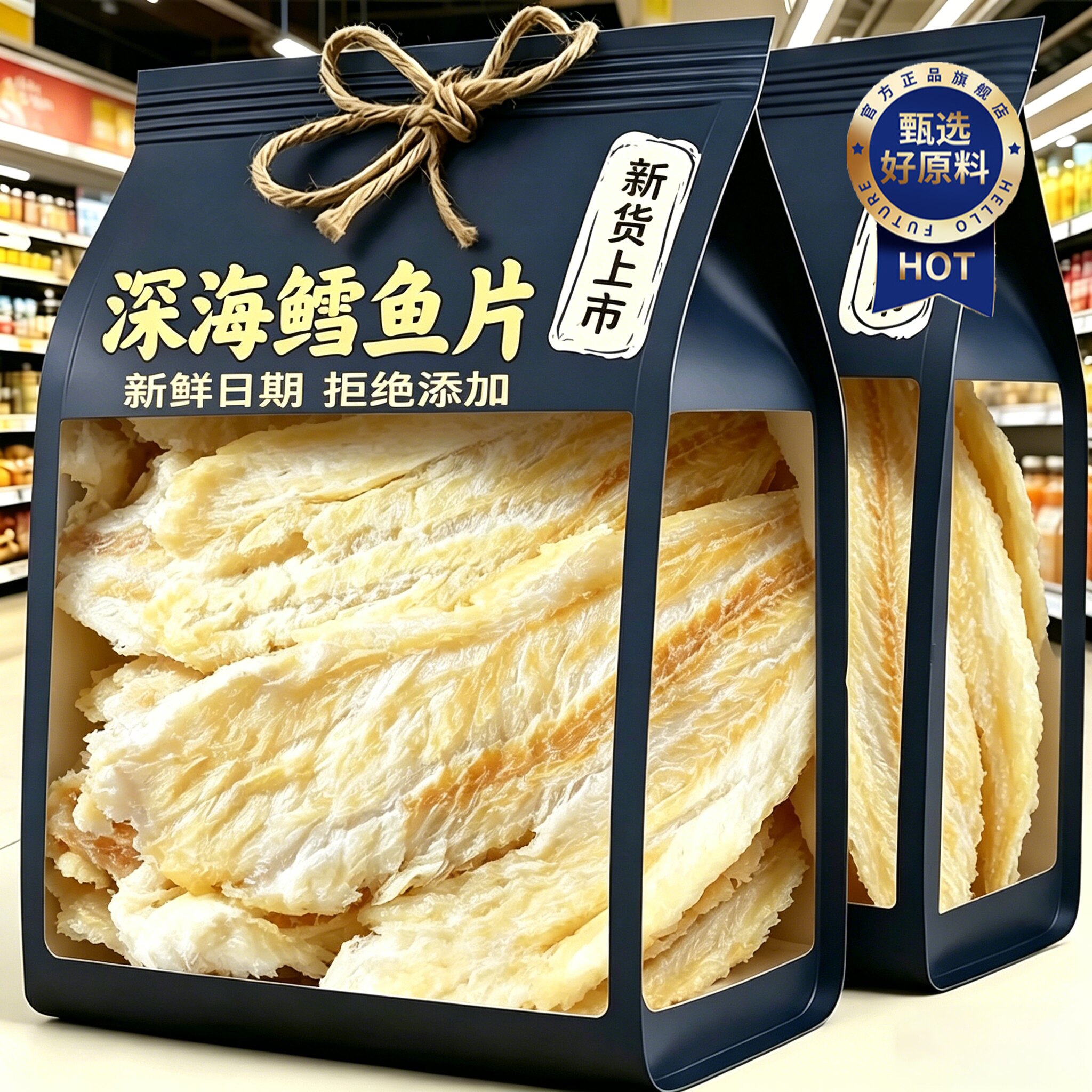 正宗深海烤鳕鱼片烤鱼片官方旗舰店孕妇儿童水产干货即食追剧零食图片