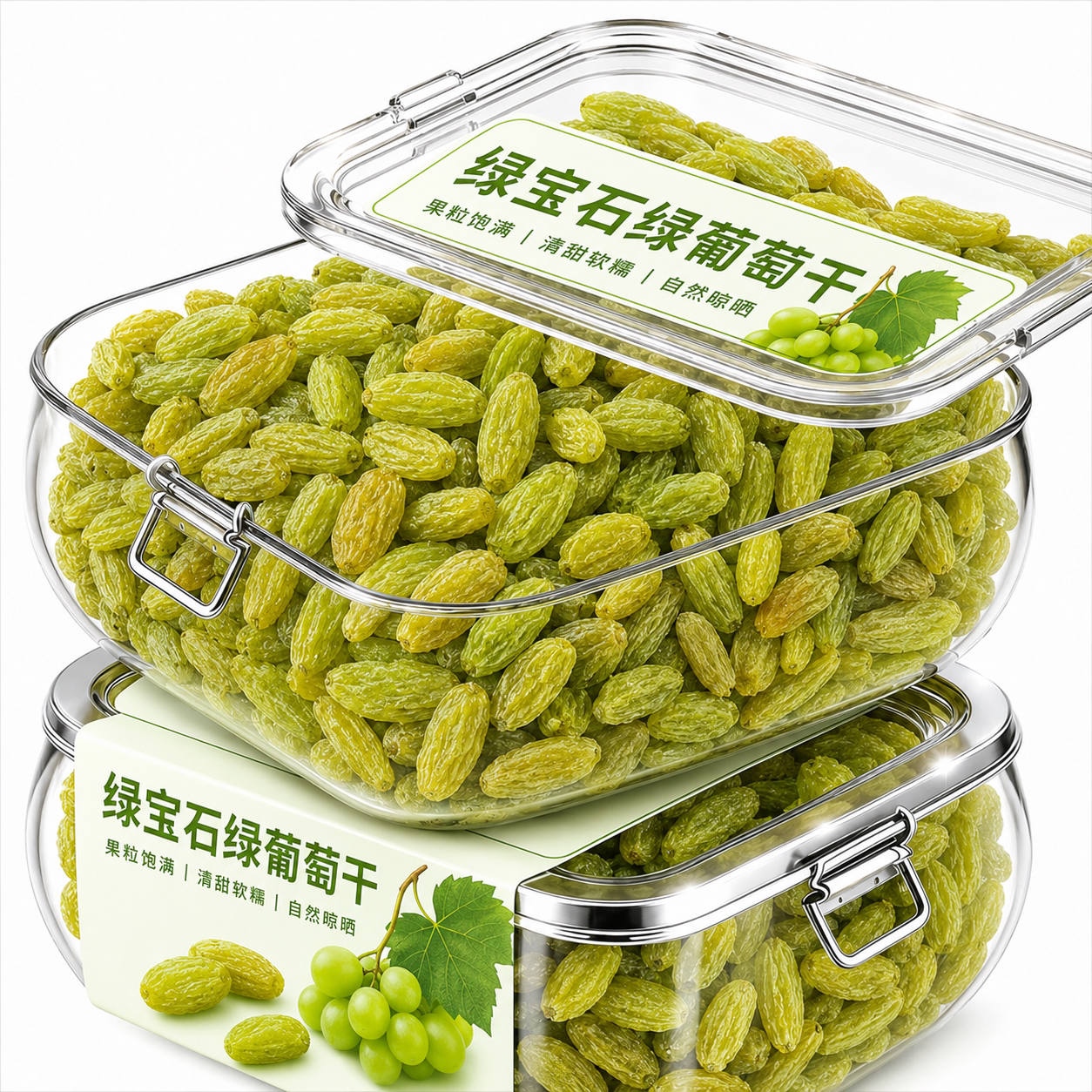 新疆绿香妃葡萄干特级2026年新货超大无糖免洗无沙官方旗舰店