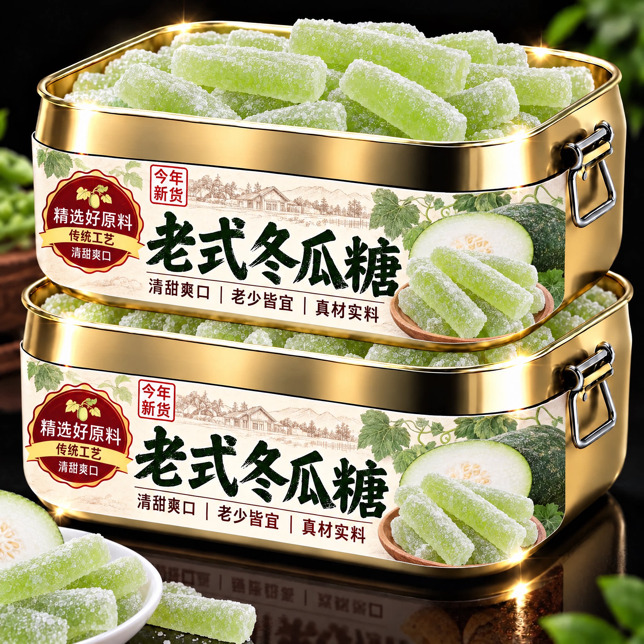 冬瓜糖条500g老式年人甜品营养水果干蜜饯健康宗零食怀旧旗舰店