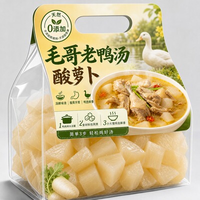 正宗四川特产毛哥老鸭汤酸萝卜旗舰店炖料泡菜炖肉调味火锅煮即食