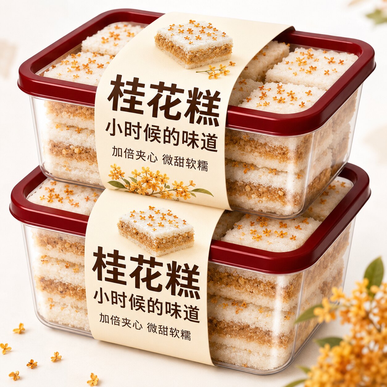 正宗广西桂林特产桂花糕传统糕点官方旗舰店手工千人小米糕点心