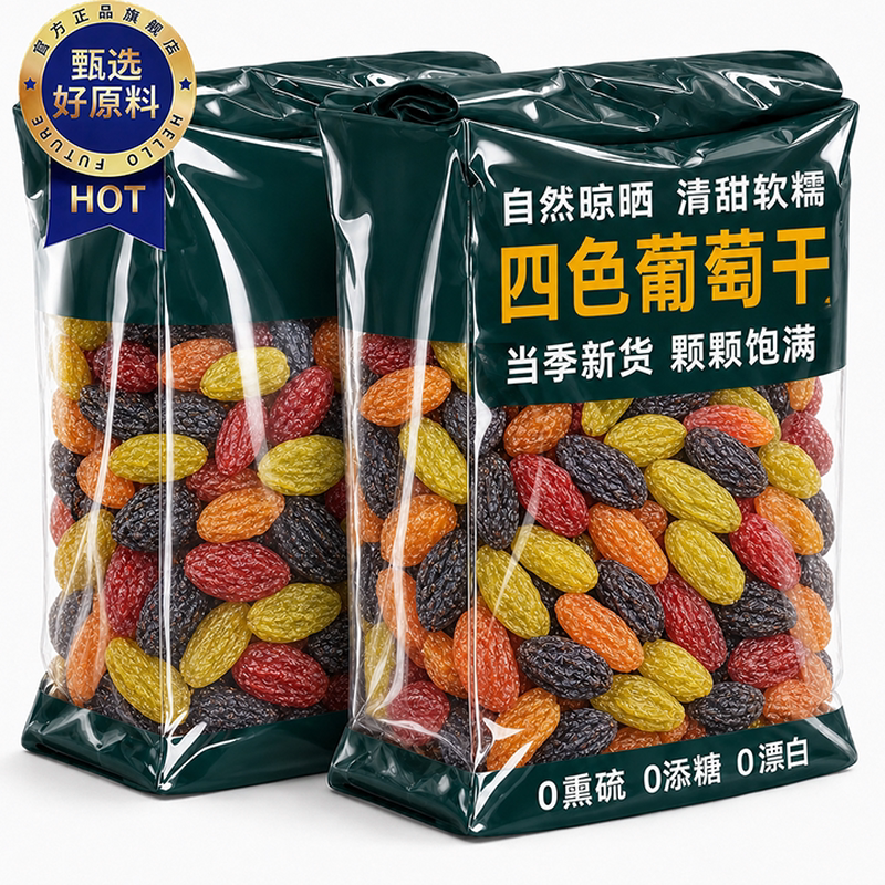 葡萄干新疆特超大级免洗旗舰店黑加仑提子吐鲁番烘焙专用孕妇零食