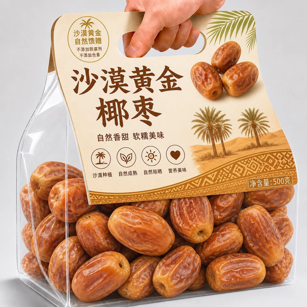 特级黄金椰枣官方旗舰店2026新货迪拜阿联酋特级大颗粒新疆黑椰枣