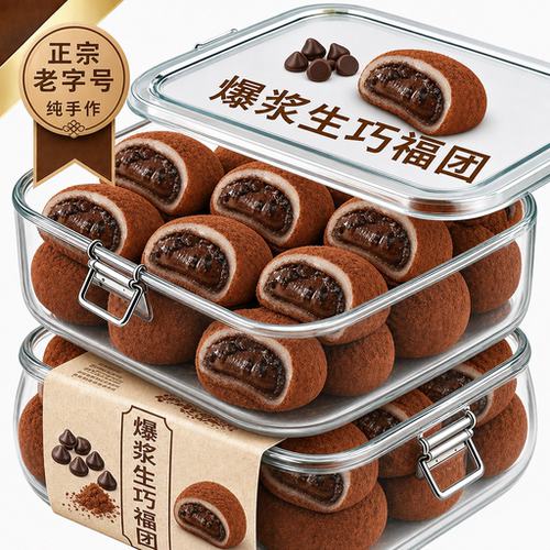 上行斋和风生巧福团官方旗舰店超大巧克力夹心大福糕点雪媚娘零食