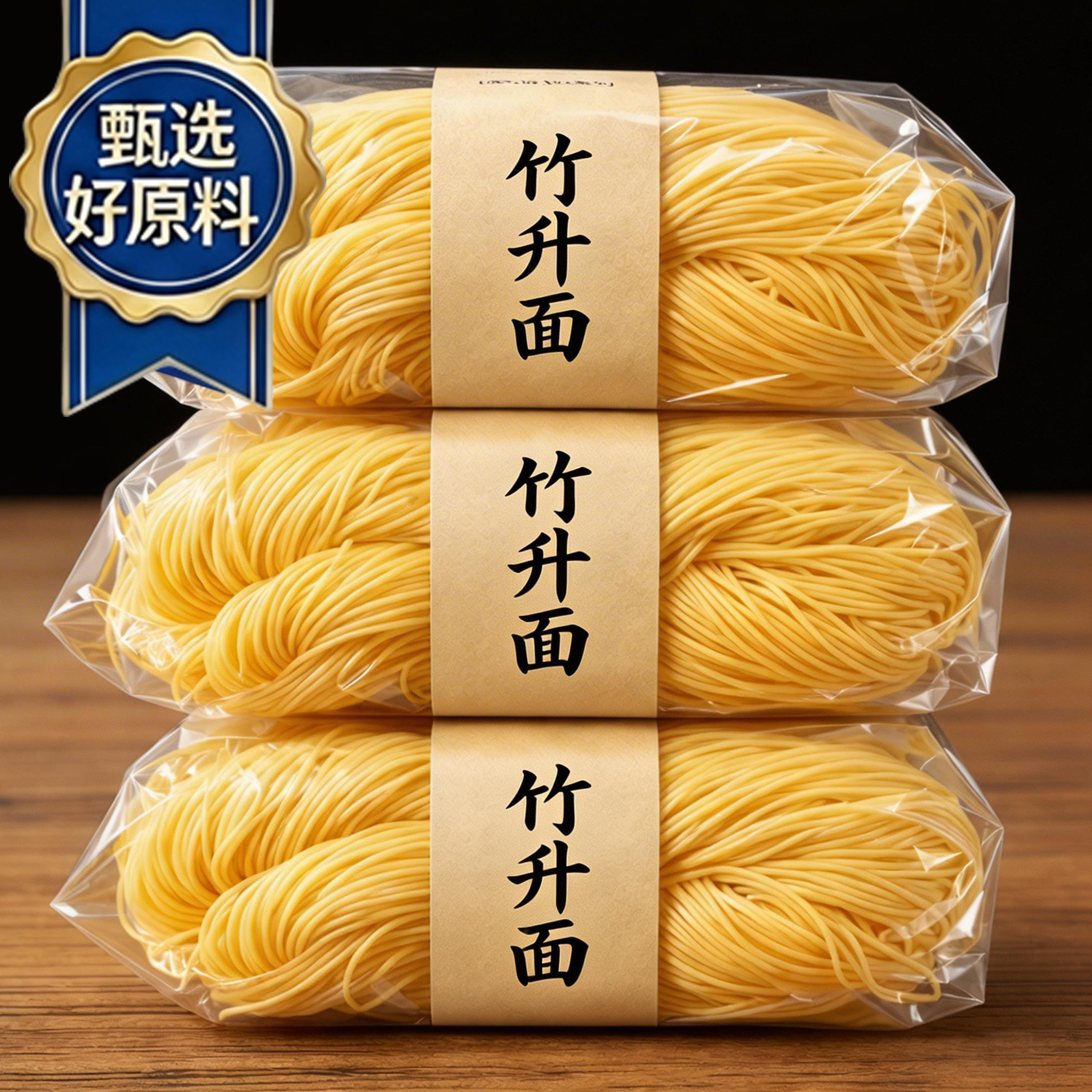 正宗广东竹升面官方旗舰店无添加广州老字号云吞面独立包装非油炸图片