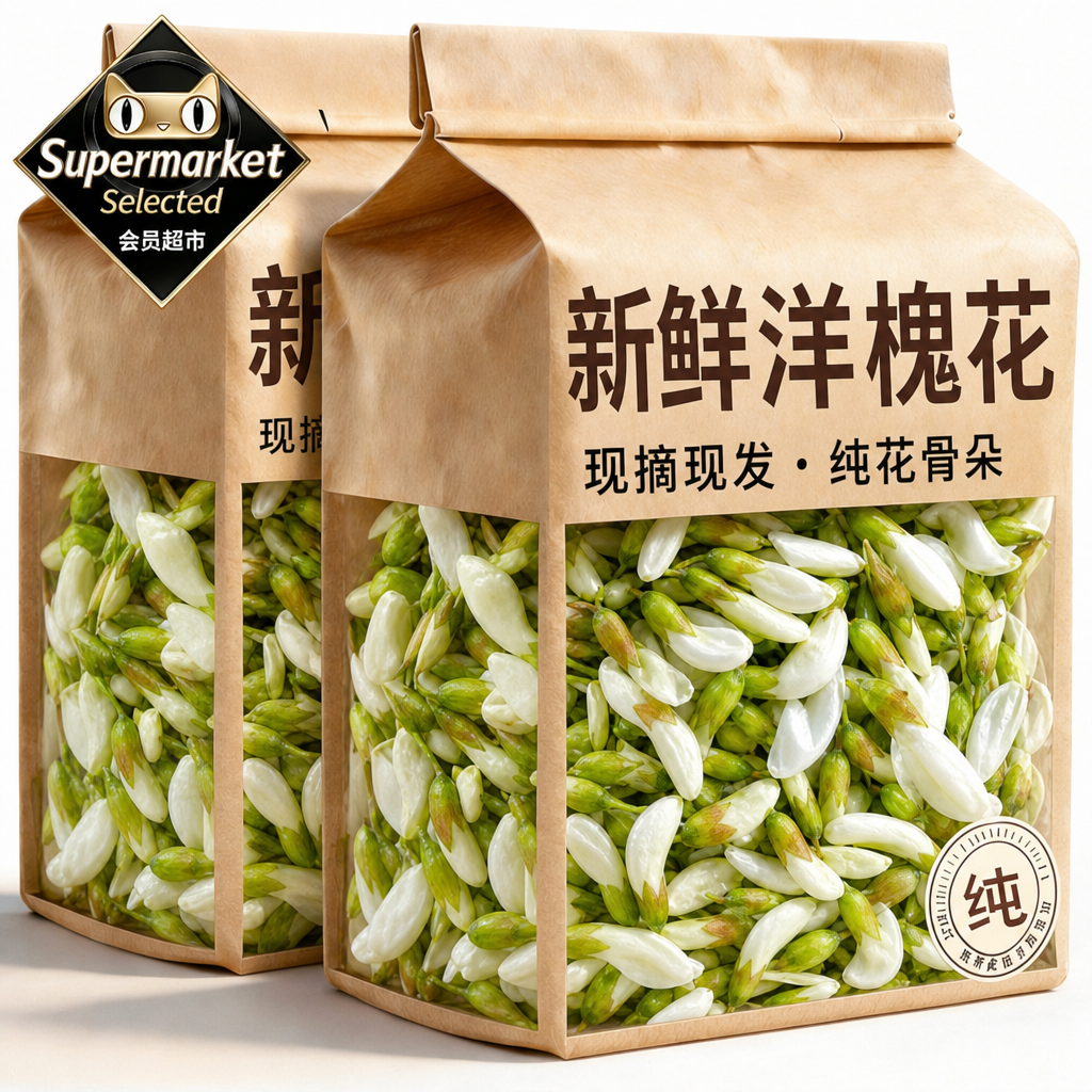【顺丰上门】2026野生新鲜现摘洋槐花槐树花冷链发货河南当季野菜