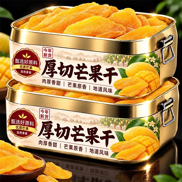 芒果干厚切精选大片鲜芒26新货香甜软糯网红同款解馋零食蜜饯果干