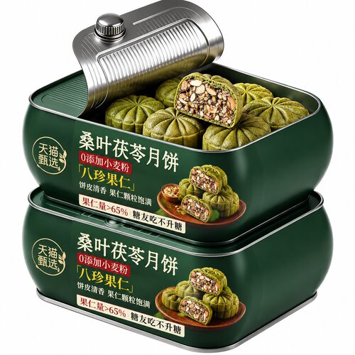 桑叶茯苓月饼官方旗舰店糖尿人专用糕点零食无糖精中秋低2026新款