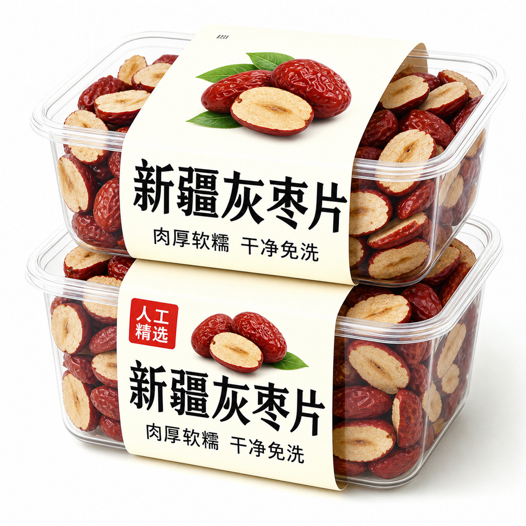新疆若羌红枣片干正品官方旗舰店特级去核去皮免洗泡水煲粥灰枣片