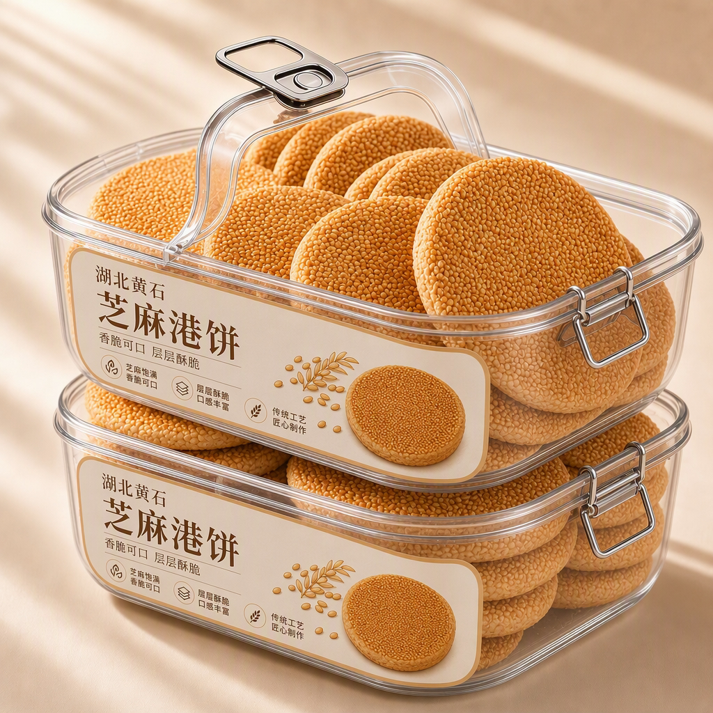 无蔗糖麻饼重庆老式四川特产粗粮芝麻饼传统薄馅饼中式糕点正宗