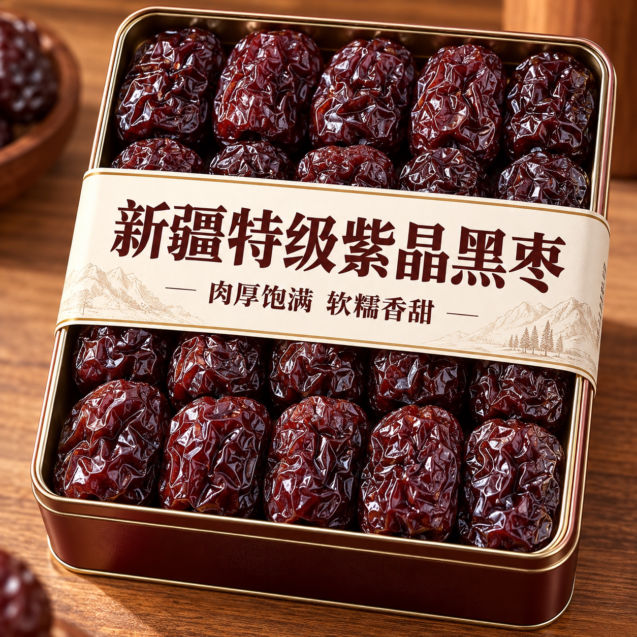 特级紫晶黑枣正品官方旗舰店新疆特产正宗紫晶枣野生大乌枣太行山