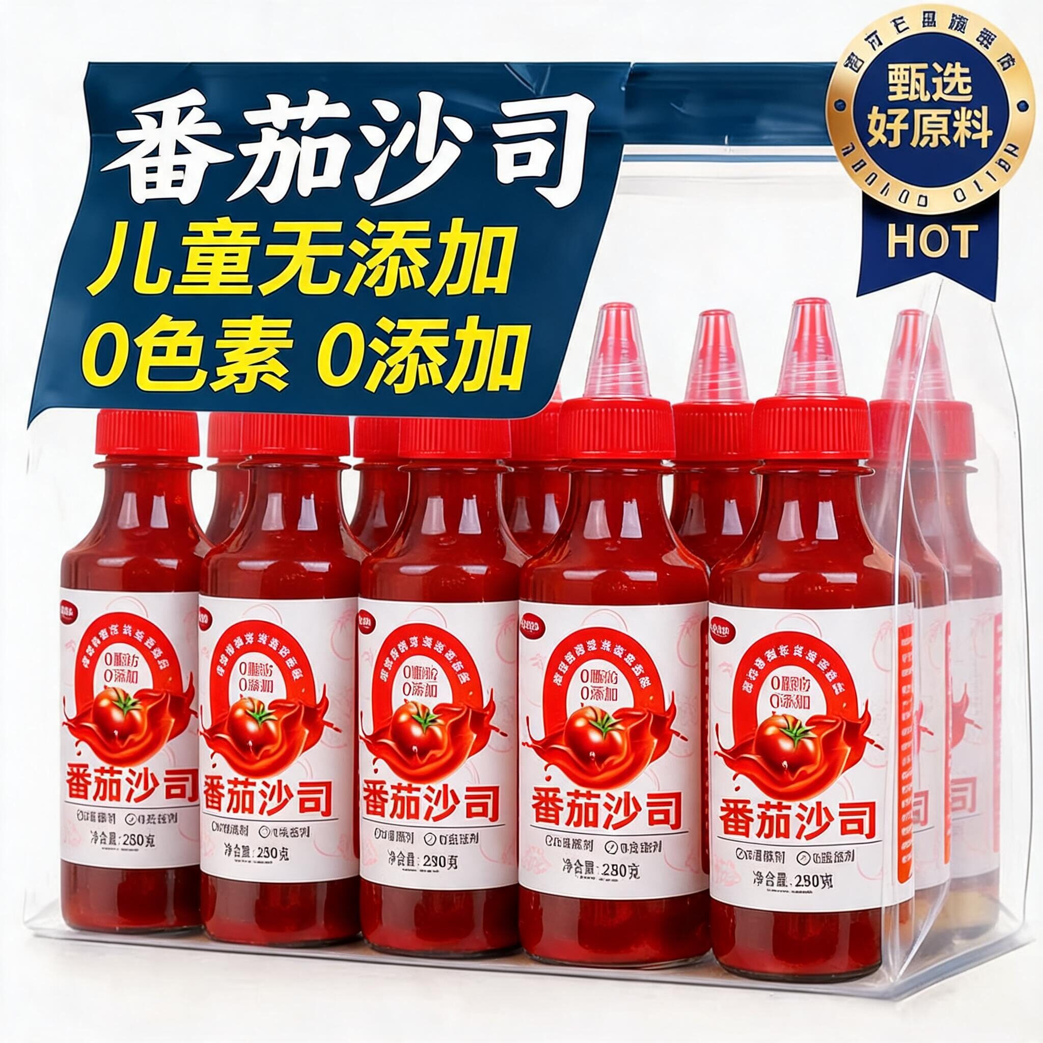 正品番茄酱儿童无添加商用0添加宝宝无糖官方旗舰店沙拉酱