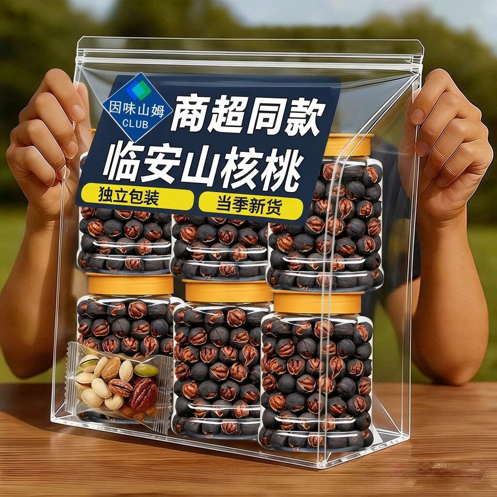 临安手剥山核桃2025年新货奶油椒盐水煮大籽核桃仁特产零食坚果仁