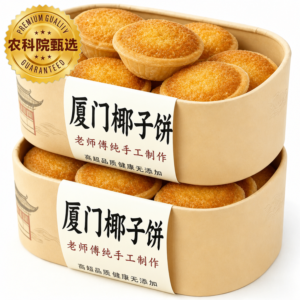 厦门特产椰子饼芝士黄油味巧克力味椰蓉酥饼干早餐小零食休闲点心