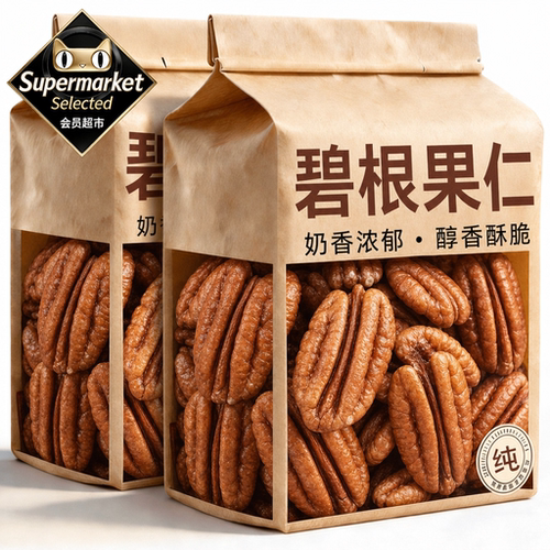 原味碧根果仁小包装奶油味长寿果美国核桃孕妇干果仁坚果零食批发