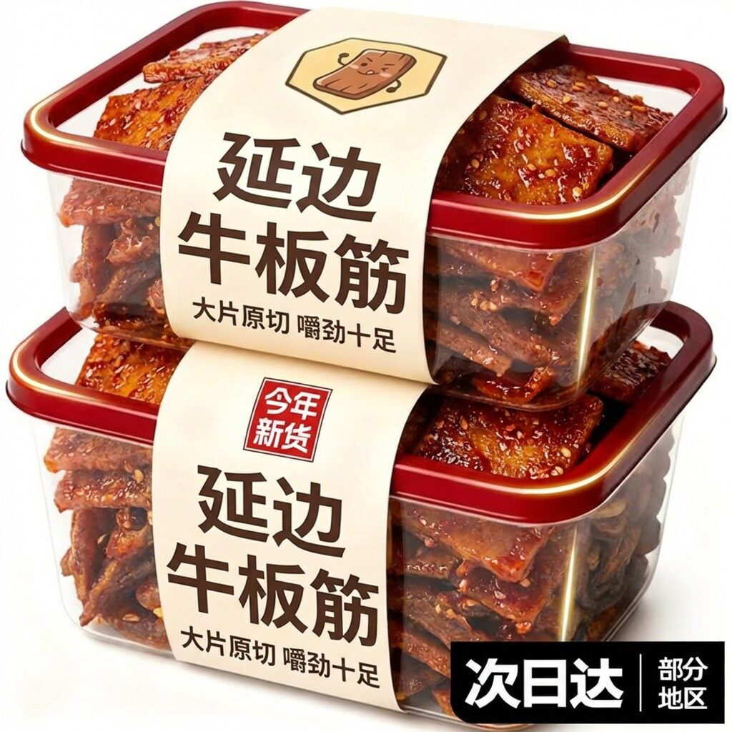 正宗牛板筋小包装塑胶跑道延边牛板筋官方旗舰店厚切东北内蒙古