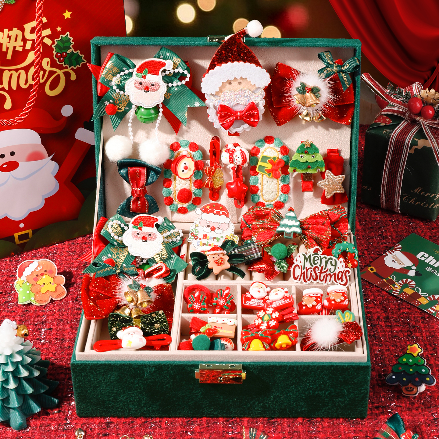 高级女孩生日伴手礼盒2026新款精致圣诞儿童发饰首饰盒公主礼品盒