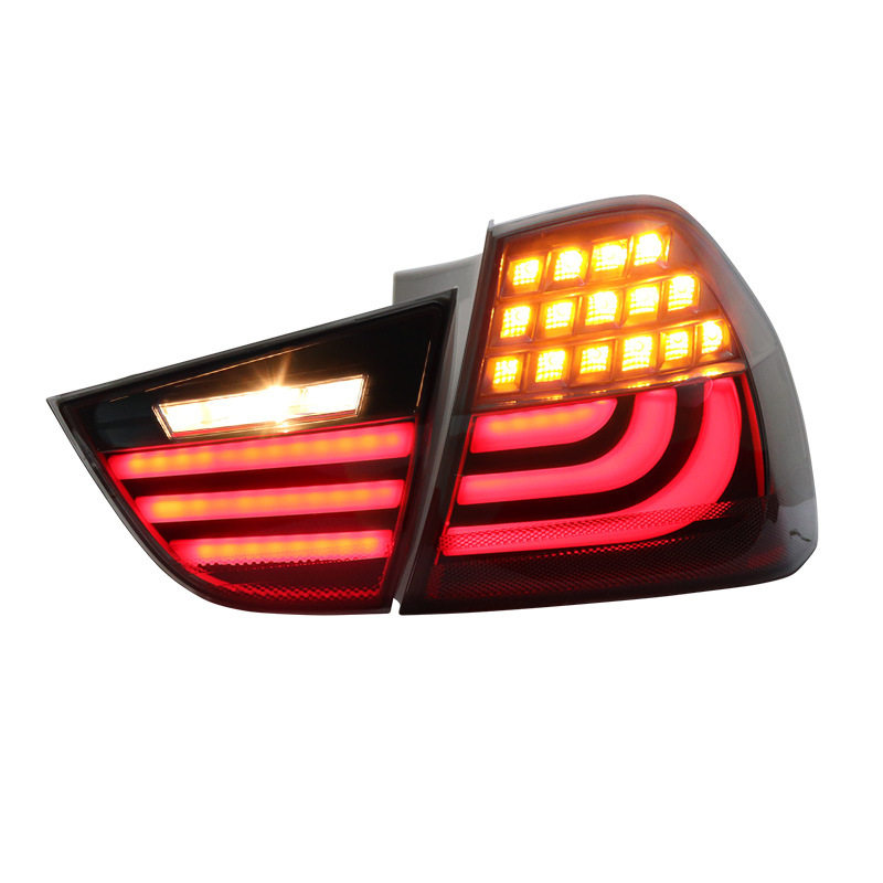 适用于09-12款宝马3系E90尾灯总成318i 320 325改装跑马LED行车灯