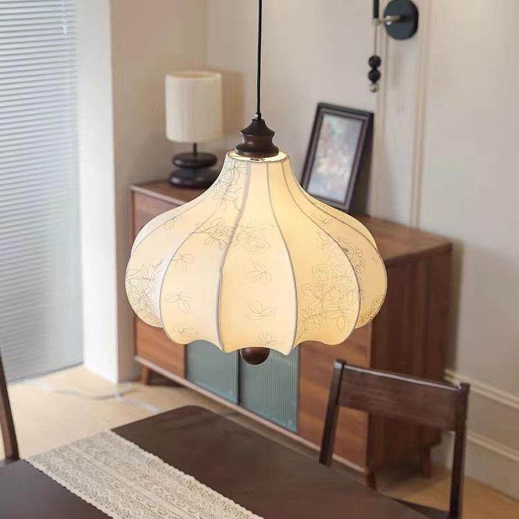 法式复古卧室吊灯南洋书房衣帽间花纹布艺吊灯栗子灯中古餐厅灯具,电子元器件市场,其它元器件,淘宝优惠券,粉丝福利购,淘宝优惠卷