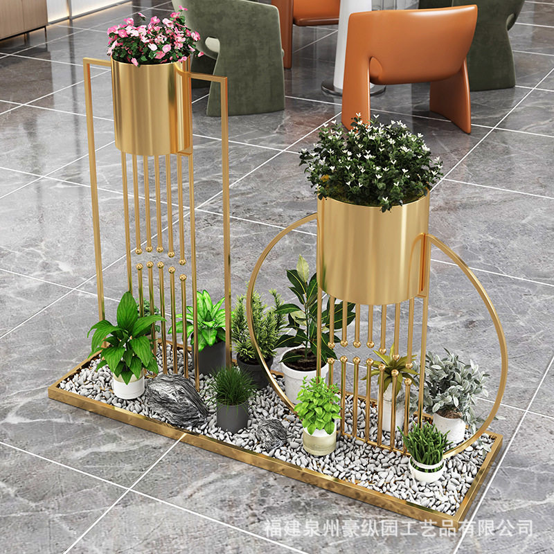 北欧风大型景观花盆屏风