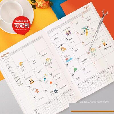 2025工作秘书A5日历每日周报每月计画表自律打卡书A4计画表时间管
