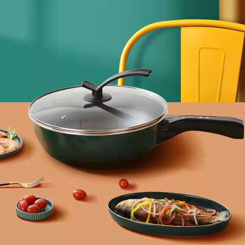 多功能电热锅家用电炒锅一体电饭学生宿舍煮锅电蒸锅炒菜锅2-4人