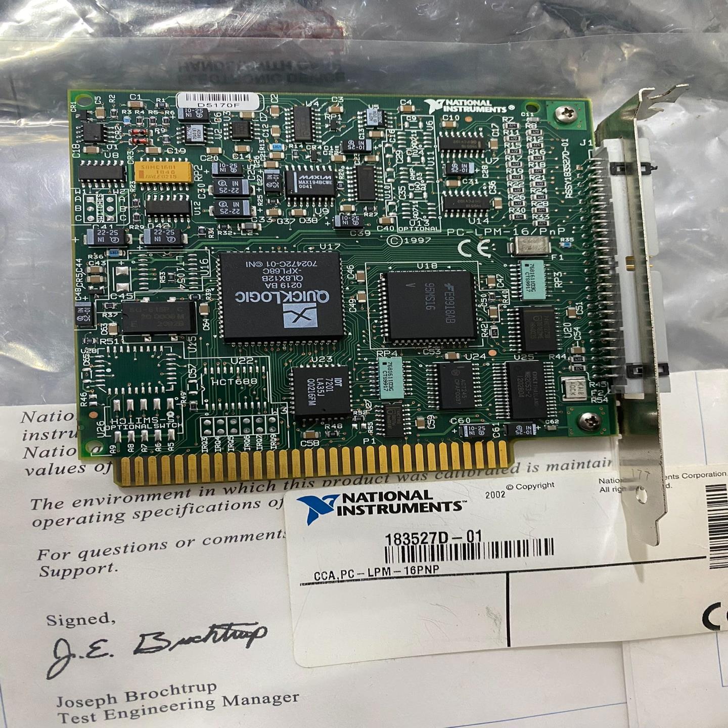 数据采集卡  NI  PC  LPM  16注意，此卡为IS