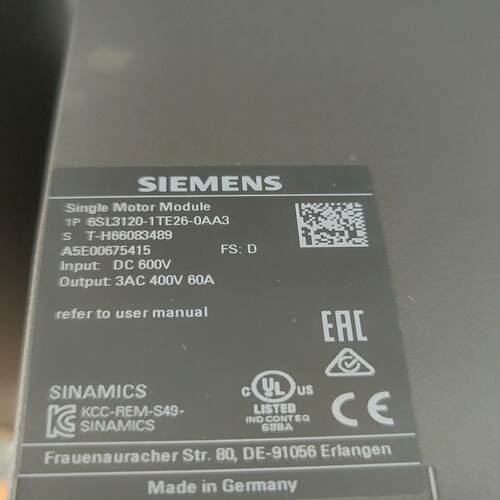 （设备配件）6AL3120-1TE26-0AA3 60A驱动器