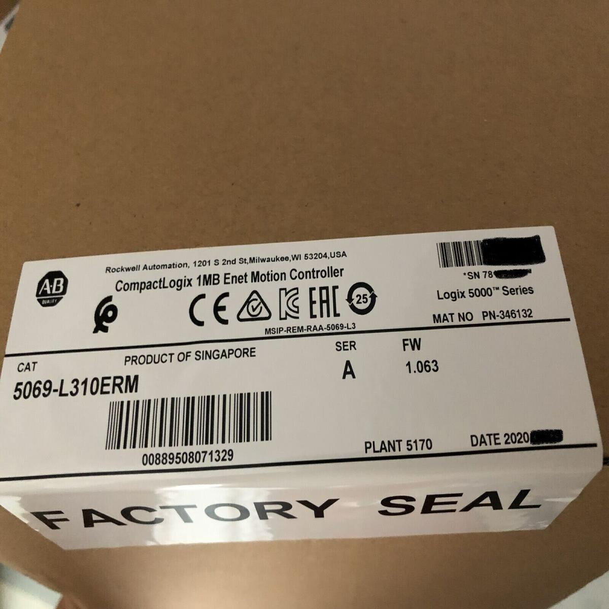 供应原装AB 5069-L310ERM SER A CompactLogix 5380 控制器 1MB 5