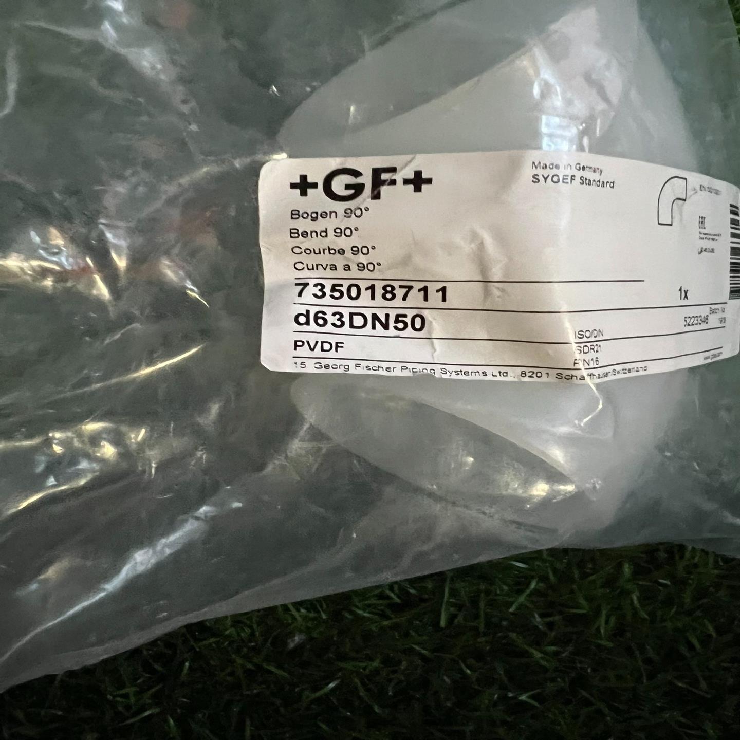 GF d63DN50 PVDF弯头