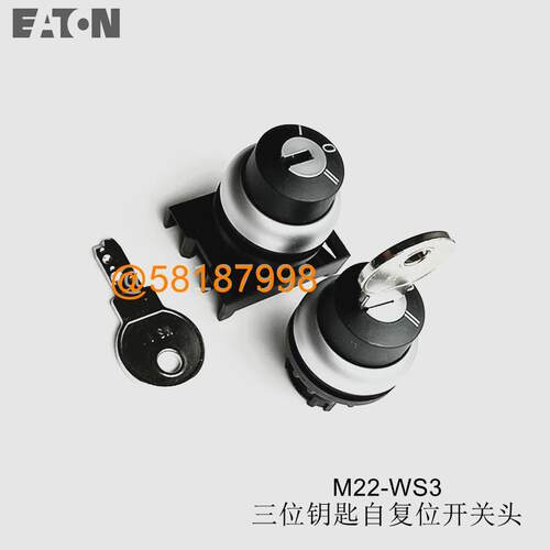 M22-WS3 三位钥匙开关头自复位EATON议价