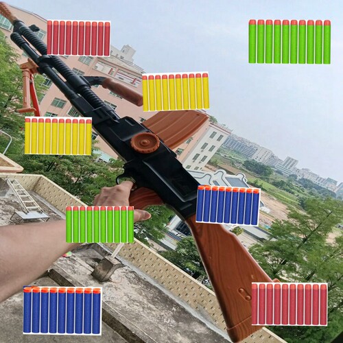 儿童玩具歪把子布伦机枪软弹枪电动连发射器模型软蛋对战玩具枪