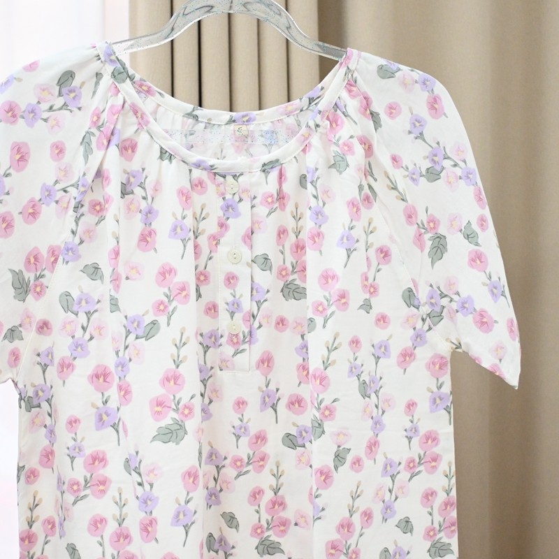 freesia|小清新纯棉双层纱睡裙