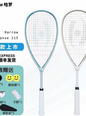 Harrow哈罗系列115/120进阶男女初学专业超轻碳纤维比赛级壁球拍