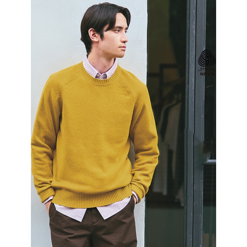 男装女装柔软绵羊毛圆领针织衫/长袖毛衣毛衫25新款478541