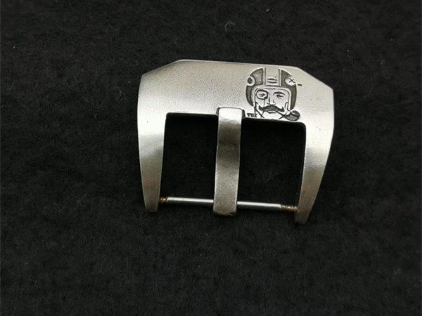 手工银表扣定制美式复古做旧厚重骷髅叼花机车男针扣手表配件包邮