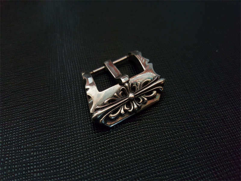 手工纯银表扣定制做旧美式复古方版花边表带游环手表配件针扣包邮