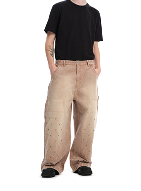 【夏之光同款】Brokenonyx水洗牛仔裤宽松vintage法工美式伐木裤