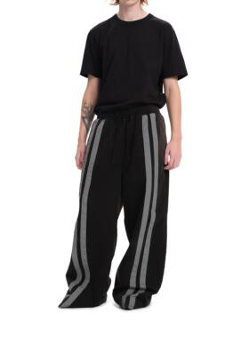 Brokenonyx 复古阔腿宽松拖地牛仔裤反光条织带垂坠感显瘦休闲裤