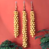 天然真葫芦挂件创意玄关门对门小葫芦挂饰客厅入户门装 饰福禄壁挂