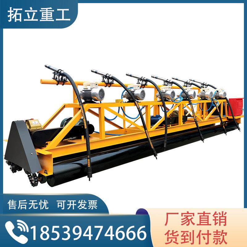 小型三辊轴混凝土路面桥面地面提浆整平摊铺机 水泥广场整摊平机