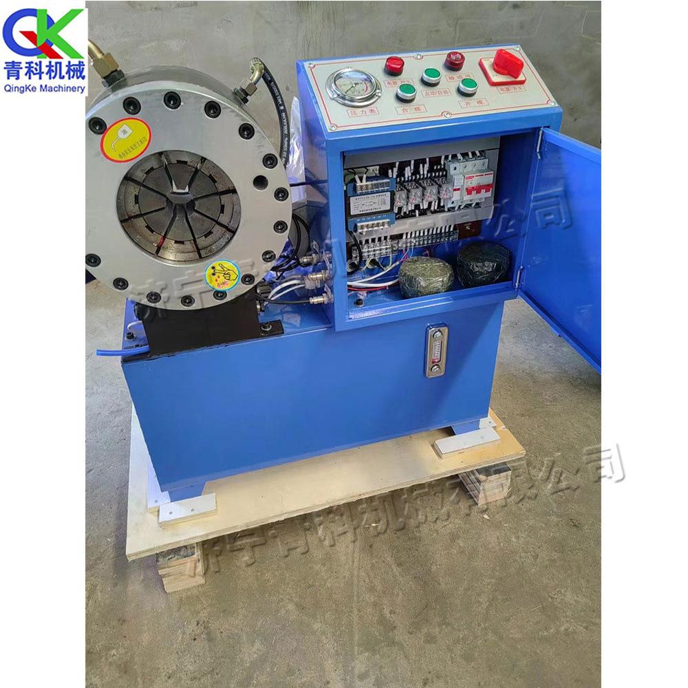 小型立式大棚缩管机 车架车棚液压扣压机 方管圆管全自动尖头机