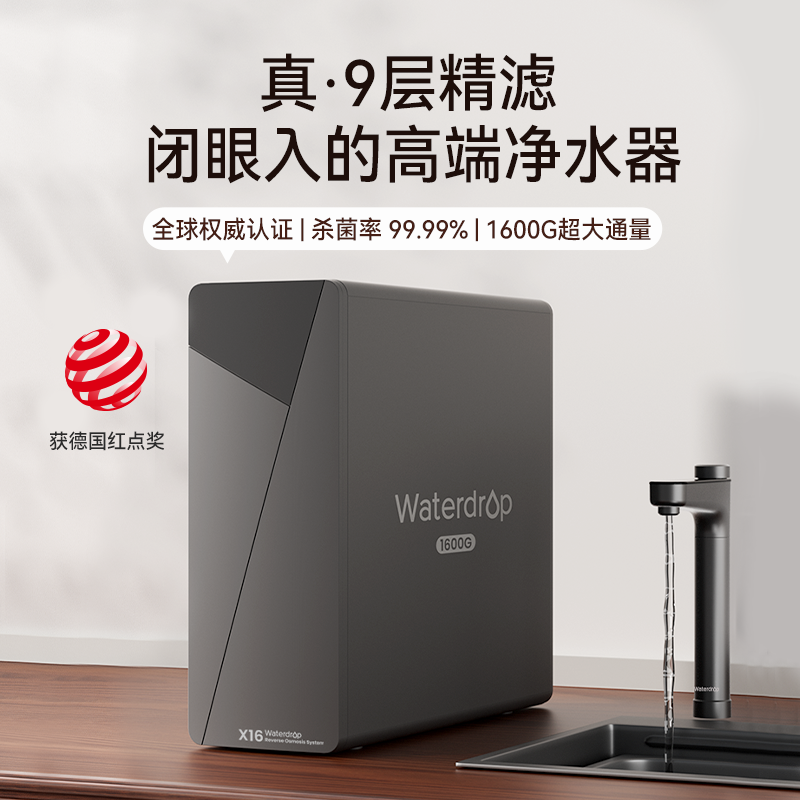 waterdrop反渗透RO净水器1600G