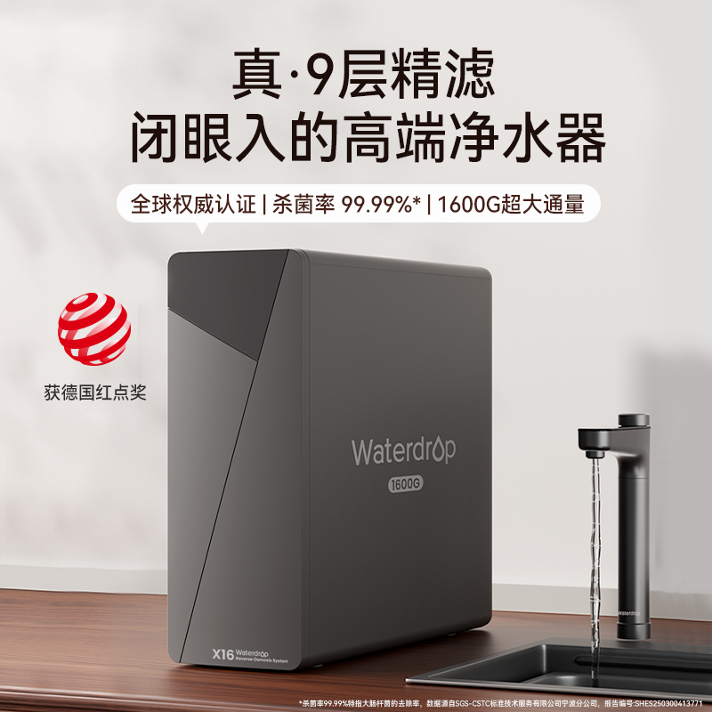 waterdrop反渗透RO净水器1600G