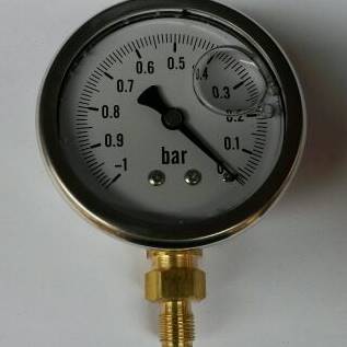 液。压油散热器吸油压力表耐震真空表负压充油表 zn-63-1~0bar