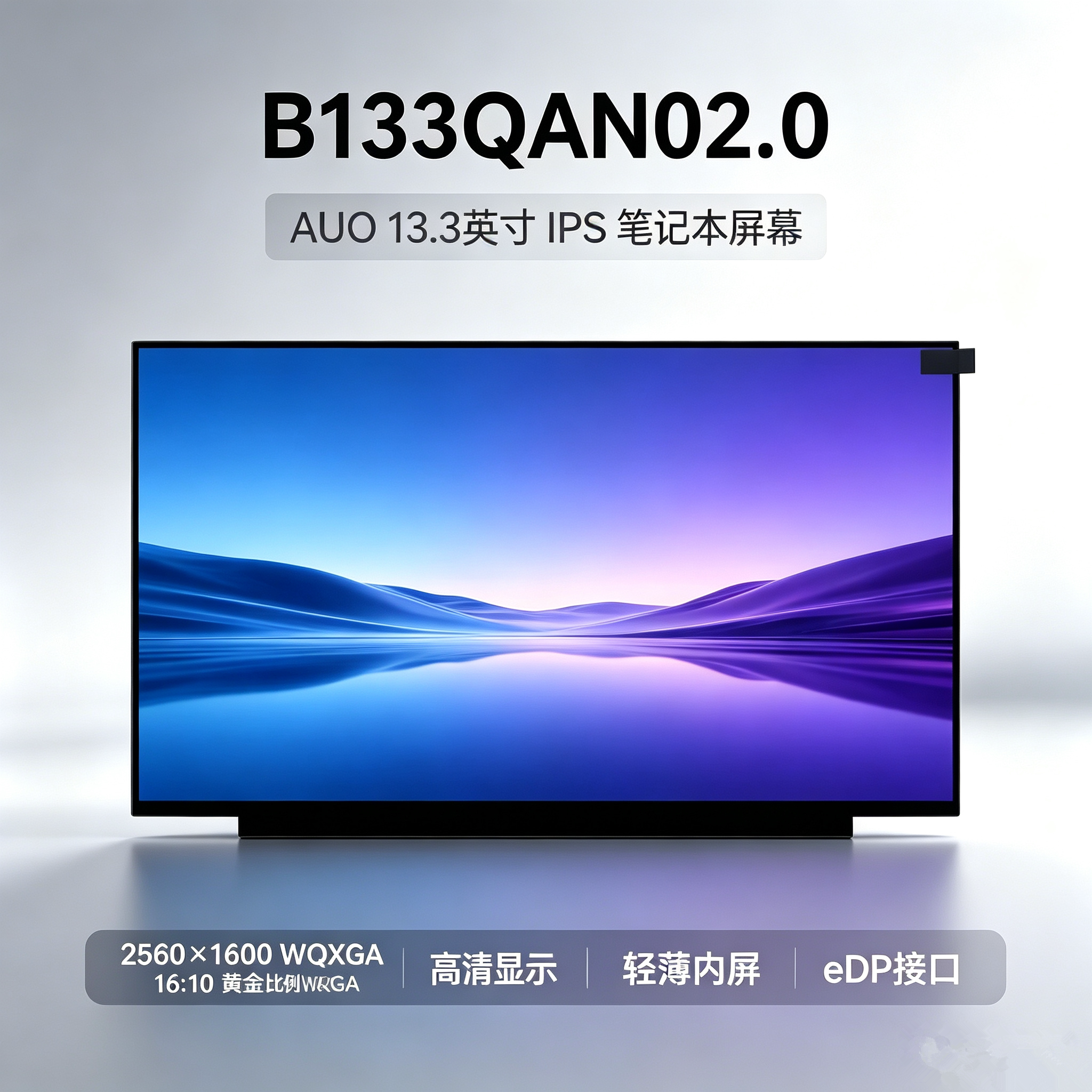 B133QAN02.0友达13.3英寸2560×1600 60Hz IPS笔记本屏幕显示屏