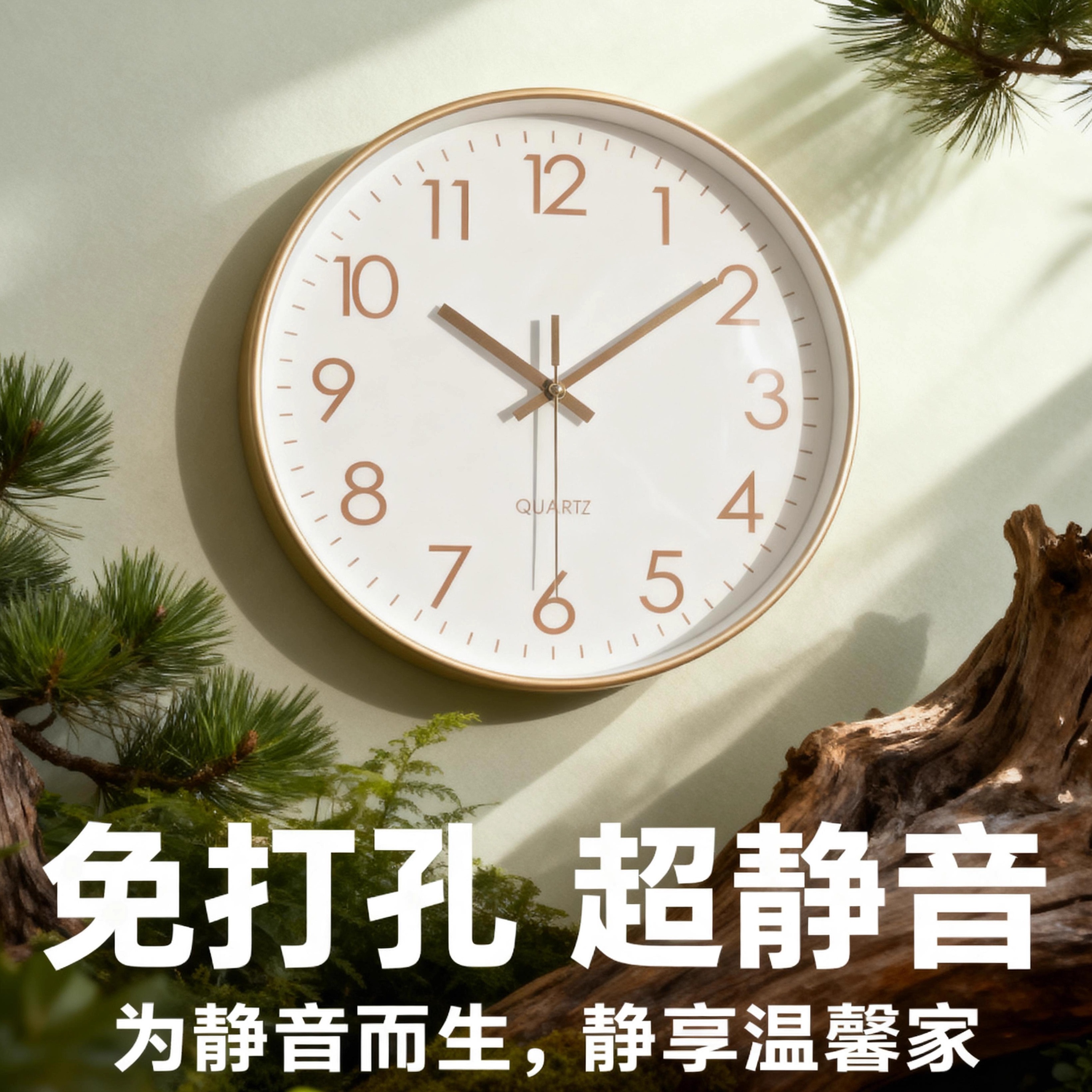 网红静音挂钟挂表客厅轻奢时尚