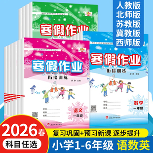 2026春新版培优寒假作业衔接训练一二三四五六年级上下册语文数学英语人教版全套快乐假期寒假衔接学期预习复习专项训练同步练习册