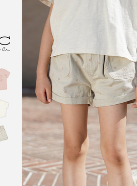 Ryleecru商场同款女童碎花短裤RC童装儿童休闲短裤2商场同款